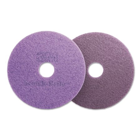 SCOTCH-BRITE Diamond Floor Pads, 16" Diameter, Purple, PK5, 5PK 08743